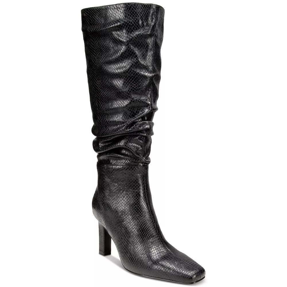 Smash Shoes Women Fallon Knee High Slouch Dress Boots Size US 7 Black Snake